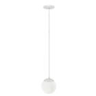 Lustre pendente globo bola vidro led jabuticaba branco stuttgart branco quente - FABRILUZ