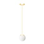 Lustre pendente globo jabuticaba dourado champanhe b stutt