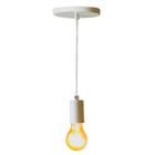 Lustre Pendente Industrial Branco Minimalista - Nova Lume