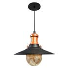 Lustre Pendente Industrial Moderno Nordic Preto Com Cobre