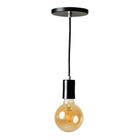 Lustre Pendente Industrial Preto Para Banheiro