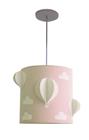 Lustre Pendente Infantil Balões Cúpula Rosa 25X25