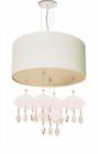 Lustre Pendente Infantil Nuvens Com Cúpula 30cm Branco - Tom Luz