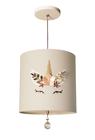 Lustre Pendente Infantil Unicórnio Cúpula Branco 25x25 1E27 - Tom Luz