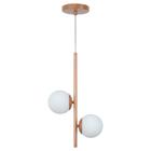 Lustre Pendente Jabuticaba /2 Globo de Vidro - Rose Gold