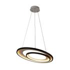 Lustre Pendente Led Moderno Loop Prt e Bra Bella HM009WB - BELLA ILUMINAÇÃO