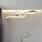 Lustre Pendente Led Smd 40w Design Moderno Dourado Luz 3em1