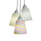 Lustre Pendente Luminária Cacho Bebê Chevron Candy Colors - Crie Casa