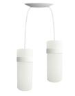 Lustre Pendente Luminaria Dupla Casa Cozinha Quarto Branco - Plaslumi