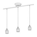 Lustre Pendente Luminária Sala Jantar Quarto Design Zo 07 3 Lâmpadas Gu10 Branca - MM Iluminações