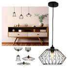 Lustre Pendente Luminaria Teto Ajustavel Decoraçao Rustica Metal Aramado Casa Sala Quarto Mezanino Iluminaçao Luz Ambiente