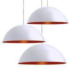 LUSTRE PENDENTE MEIA LUA 30cm BRANCO