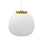 Lustre Pendente Metal Cristal Leitoso Design Belissimo