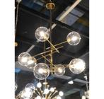 Lustre Pendente Metal Dourado 6 Lamp Cupula Esferas Formosa - LUXdécor Casa e Jardim