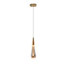 Lustre Pendente Mini Gota Com Brilho Dourado Moderno 3 Cores Bivolt