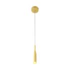 Lustre Pendente Moderno Led 3000K Dourado 3W Casa Cozinha