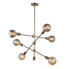 Lustre/Pendente Moderno Sputnik Circuit Dourado 6XE27 - Design Moderno Quarto/Sala - Startec