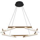 Lustre Pendente Nordecor Wida 2787 82CM 60W Led Ouro Champagne Bivolt