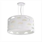 Lustre Pendente Nuvens Duplo Com Recortes 30x16 Cru