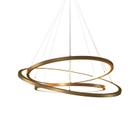 Lustre Pendente Orluce Tabat OR1753 com 3 Aros 60/50/40cm Dourado Led Bivolt