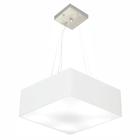 Lustre Pendente Quadrado Branco MJ-4194 Para Mesa de Jantar e Estar - LUSTRES VIVARE