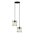 Lustre Pendente Quadrado Duplo - Preto - homemayelli