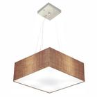 Lustre Pendente Quadrado Palha MJ-4194 Para Mesa de Jantar e Estar