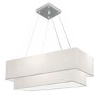 Lustre Pendente Retangular Branco MJ-4321 Para Mesa de Jantar e Estar - LUSTRES VIVARE