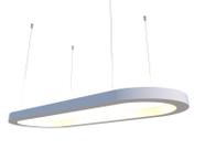 Lustre Pendente Retangular LED 35w 2700k 100cm em Madeira