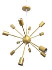 Lustre Pendente Sputnik Atomo Mini 12 Hastes Dourado Gold