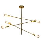 Lustre Pendente Sputnik Kit 6 lampadas Ipanema Moderno Luminária de Teto iIuminação Decoração Casa Sala de Estar Articulável Quarto Sala de Jantar Res