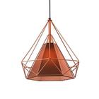 Lustre Pendente Startec Piramidal 38cm Cobre E Café Bivolt