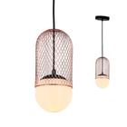 Lustre Pendente Taschibra Aramado Screen Cobre/Leitoso E27 Bivolt