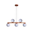 Lustre Pendente Trilho Bubble C/5 Globos - Cobre