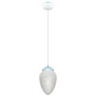 Lustre Pendente Vintage Branco Globo Pêra Branco Brilho