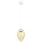 Lustre Pendente Vintage Fashion Branco Globo Pêra Âmbar - Jota Iluminação Ind e Com