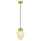 Lustre Pendente Vintage Fashion Dourado Globo Pêra Âmbar