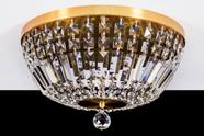 Lustre Plafon Cristal Egípcio 30cm Redondo Dourado 612/30 - IluminaMundo