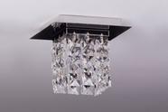 Lustre Plafon Cristal Egípcio Quadrado Cromado 472 - IluminaMundo