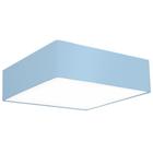 Lustre Plafon Cupula Dome Quadrado 50x15cm Azul - MARRYLUZ