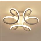 Lustre Plafon De Led 3 Em 1 Com Design Em Flor Abstrata