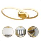 Lustre Plafon Dourado Ring 3 Aneis Led 3000K 54W 20/30/40Cm - S&L Imports