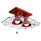 Lustre/Plafon Duplo Infantil Homem Aranha Teia Luminária Super Herói Quarto de Menino - Startec