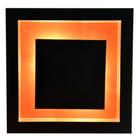 Lustre Plafon Luz Indireta Embutir 25x25 Preto Com Cobre - Nova Lume