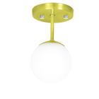 Lustre Plafon Orby Dourado 23x14 cm - MARRYLUZ