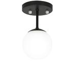 Lustre Plafon Orby Preto 23x14 cm - MARRYLUZ