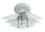 Lustre Plafon Square 3 Vidros Quadrados Filetado Sala Quarto - Jota Iluminação Ind e Com