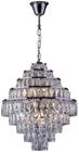 Lustre Sala de Jantar Cristal Legítimo Luxuoso Florença Belle Cromado 45cm G9 Bivolt