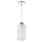 Lustre Sala Pendente Luminária de Teto Quarto CozinhaTrack em Vidro Leitoso 1 lâmpada E27 Bivolt - Esquilos Shop