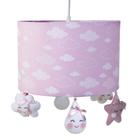 Lustre Tubular Chuva De Amor Rosa Quarto Bebê Infantil - Potinho de mel